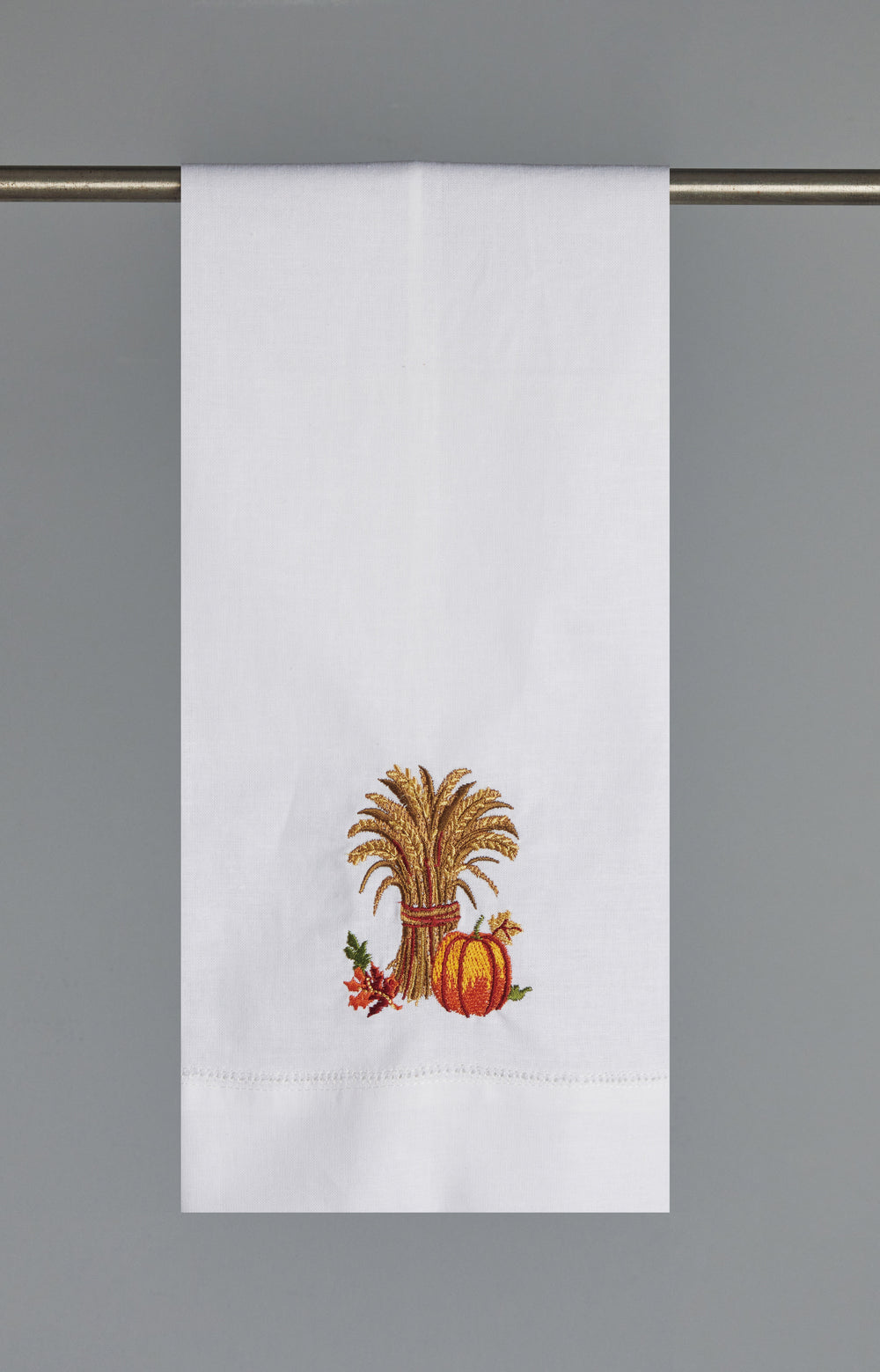 Harvest Wheat Embroidered Guest Towel
