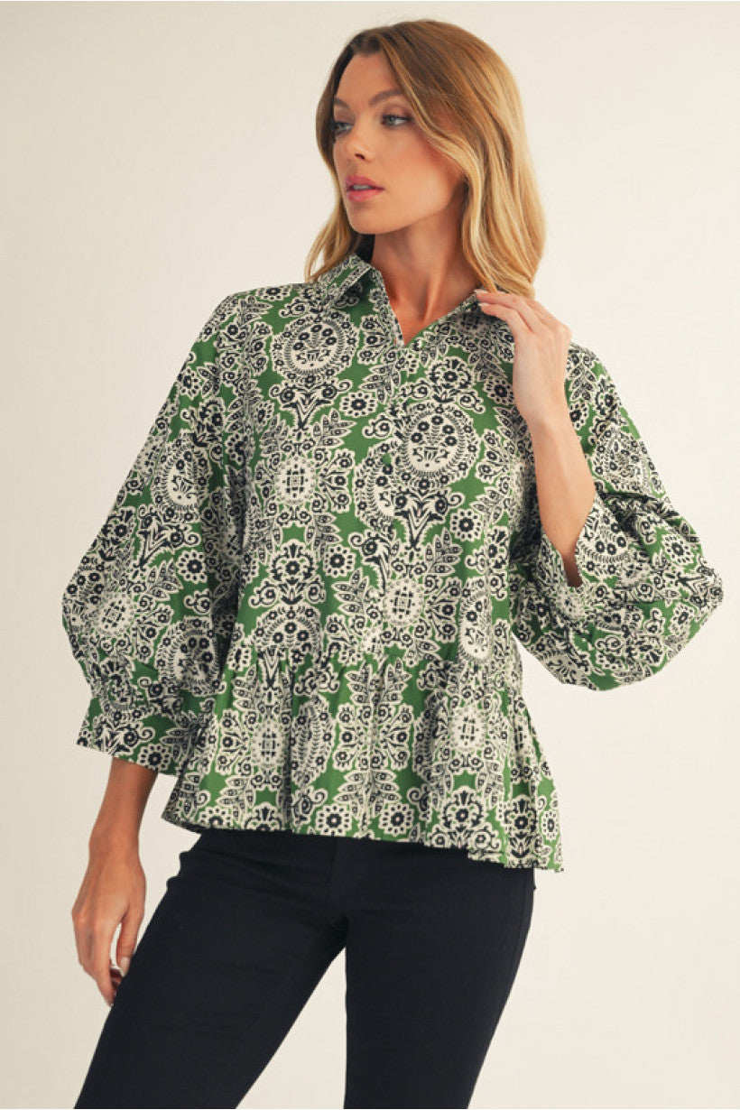 Boho Peplum Top