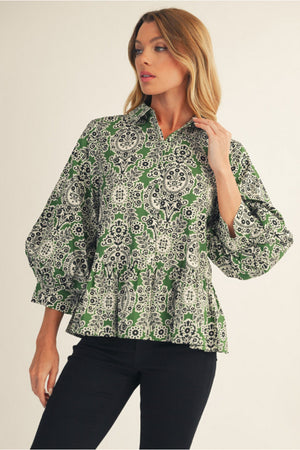 Boho Peplum Top