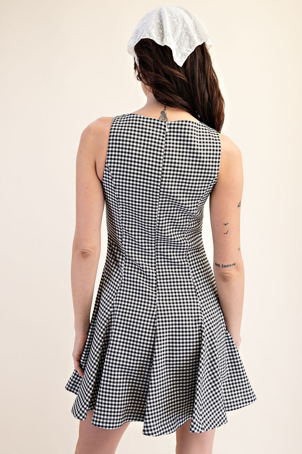 Sleeveless Godet Mini Dress