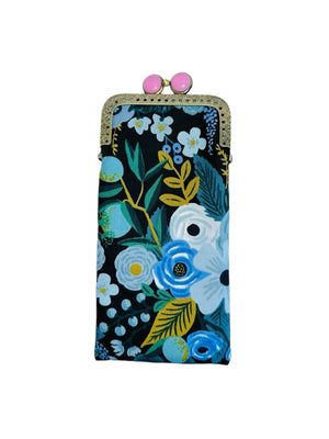 Kiki & Syds Eyeglass Case - Garden Party Blue