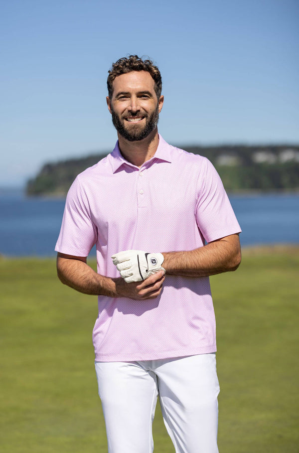 Cutter & Buck Pike Eco Diamond Dot Print Mens Polo