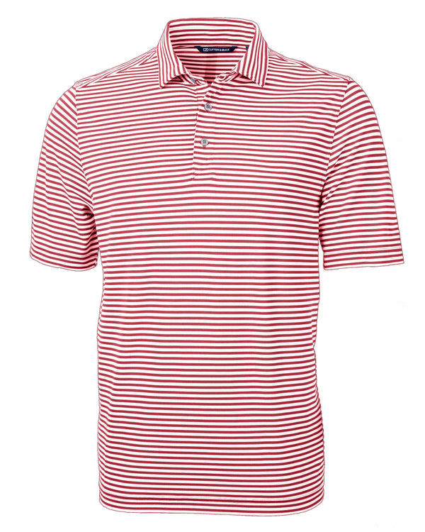 Cutter & Buck Virtue Eco Pique Stripe Recycled Mens Polo