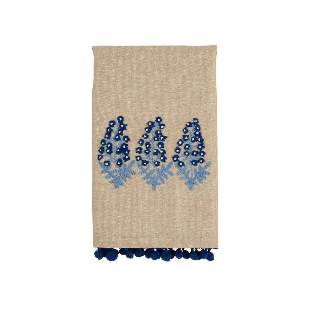 Blooms Print Embroidery Towel