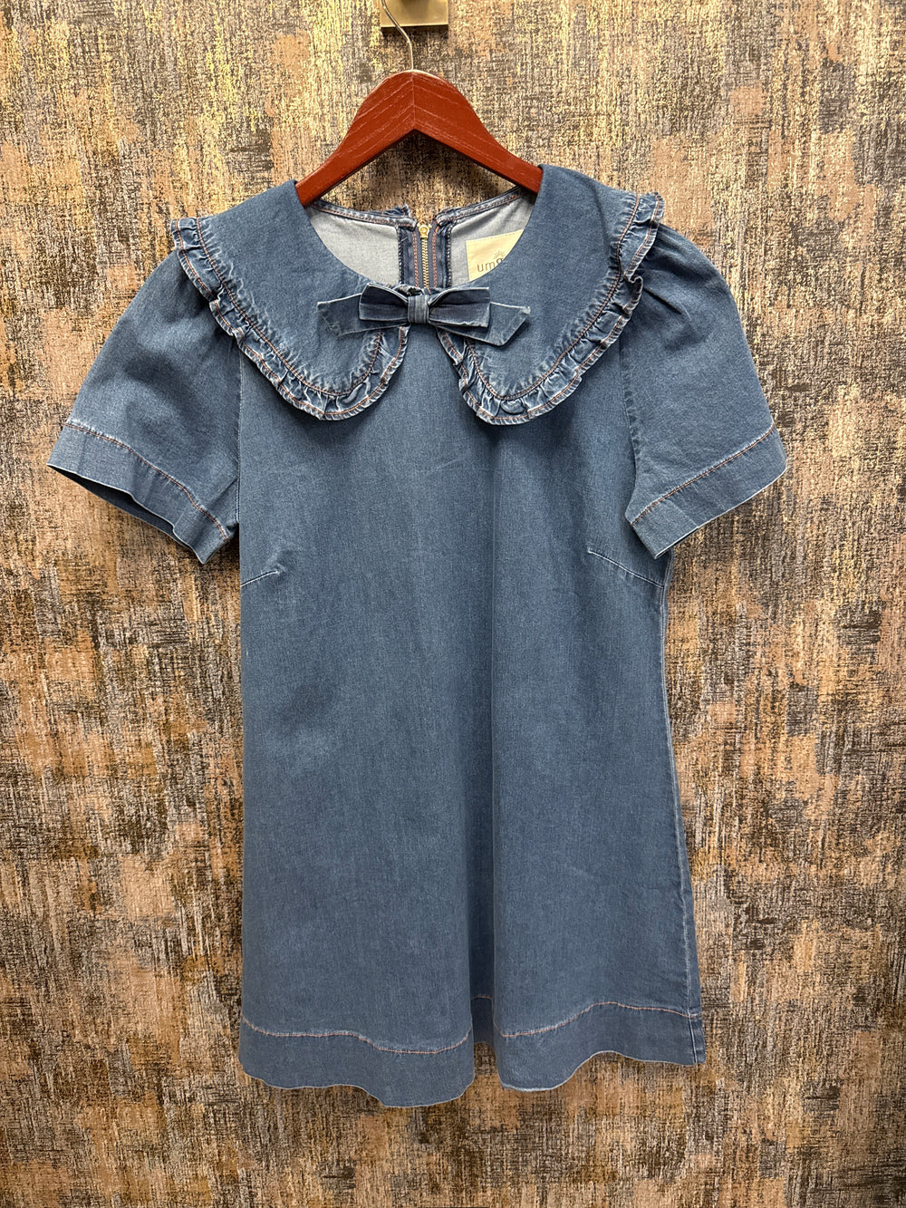 Ruffle Collar A-Line Mini Dress