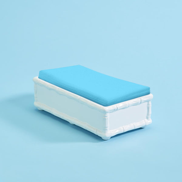 White Bamboo Guest Towel Caddy