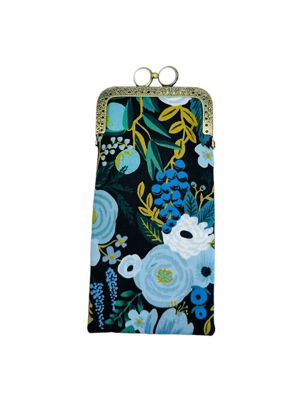 Kiki & Syds Eyeglass Case - Garden Party Blue