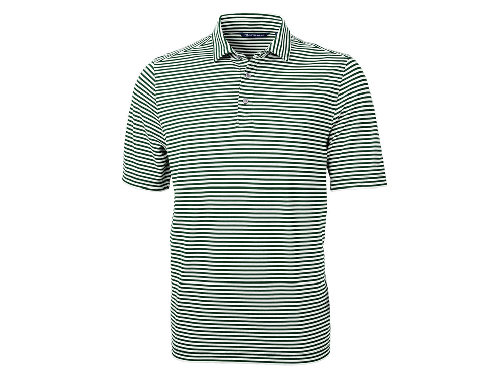 Cutter & Buck Virtue Eco Pique Stripe Recycled Mens Polo