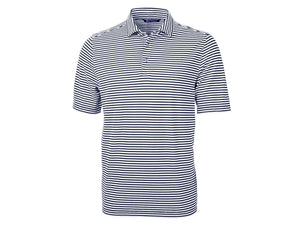 Cutter & Buck Virtue Eco Pique Stripe Recycled Mens Polo