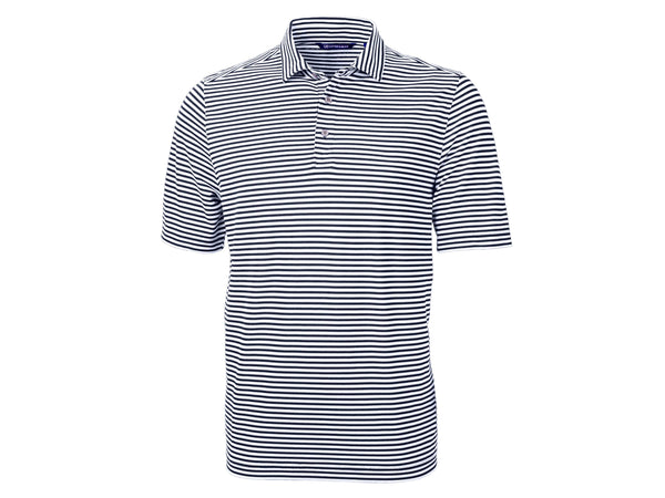 Cutter & Buck Virtue Eco Pique Stripe Recycled Mens Polo