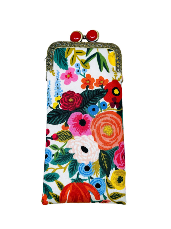 Kiki & Syds Eyeglass Case - Garden Party in Cream