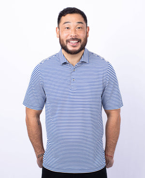 Cutter & Buck Virtue Eco Pique Stripe Recycled Mens Polo