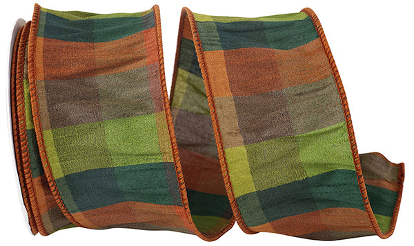 PLAID DUPIONI RAYMOND WIRED EDGE RIBBON