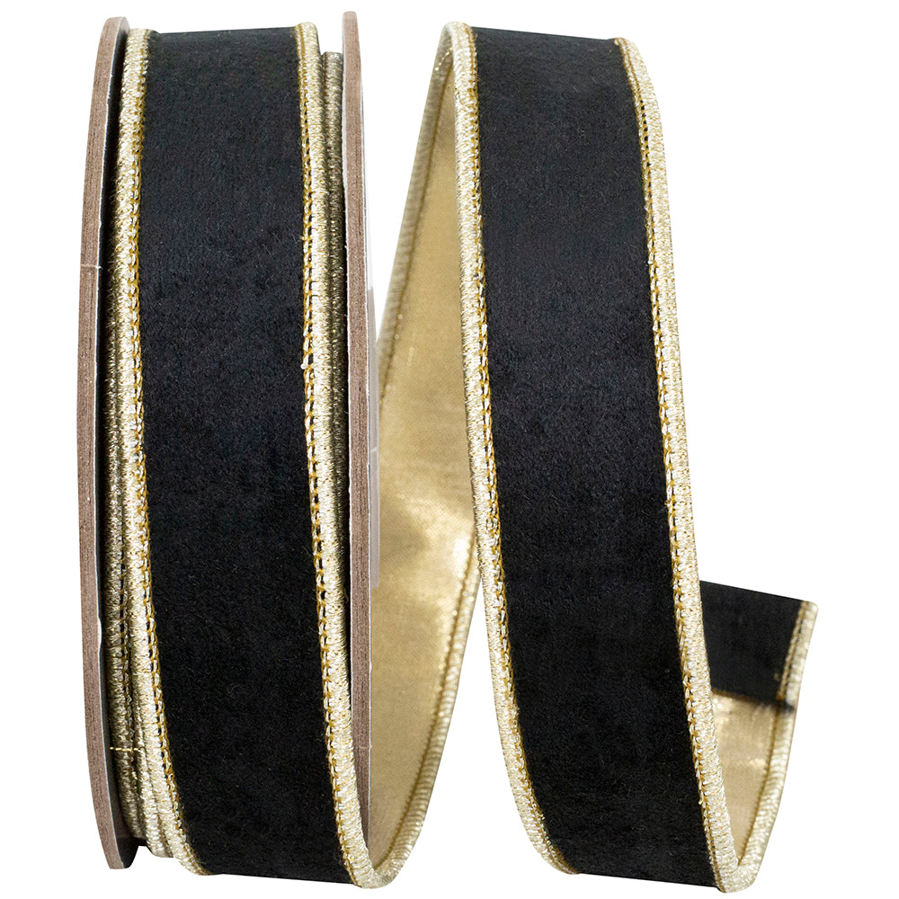 VELVET TOUCH DELUXE METALLIC DUPIONI BACKED WIRED EDGE RIBBON
