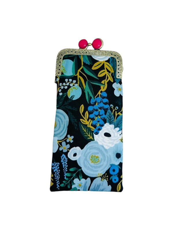 Kiki & Syds Eyeglass Case - Garden Party Blue