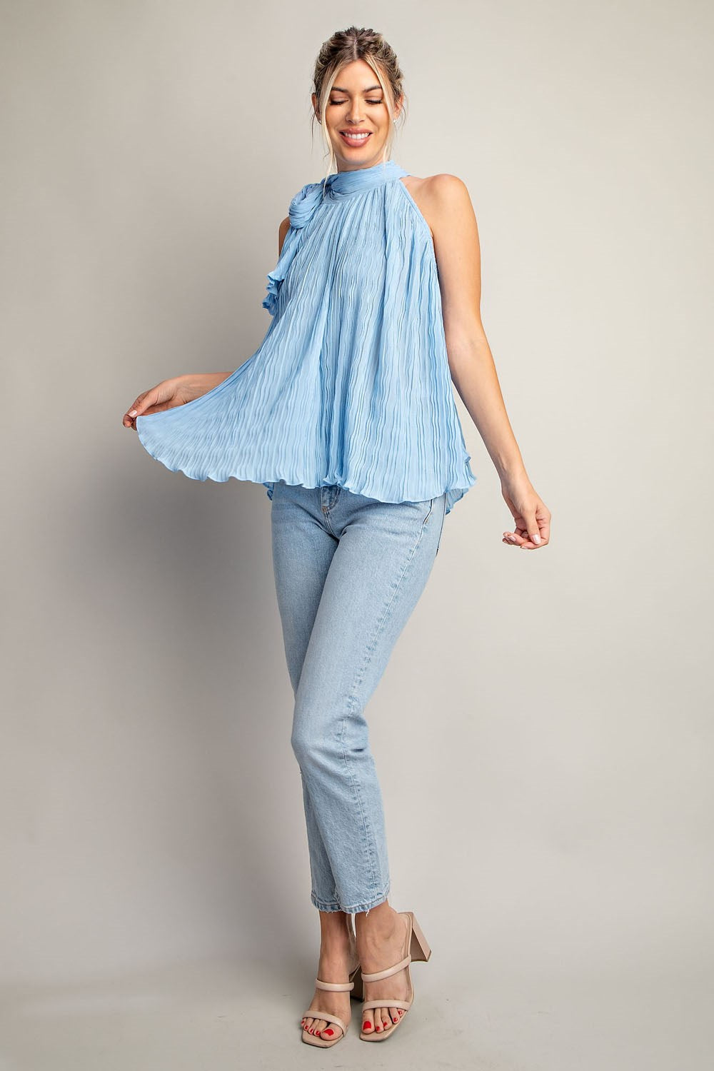 Tie Neck Sleeveless Top