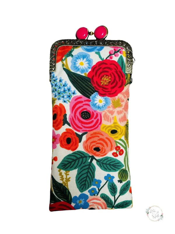 Kiki & Syds Eyeglass Case - Garden Party in Cream