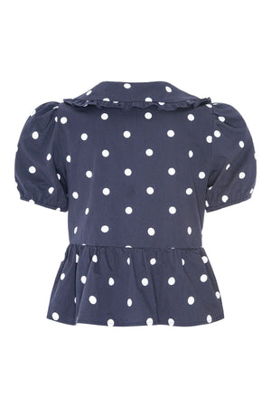 V-Neck Polka Dot Top