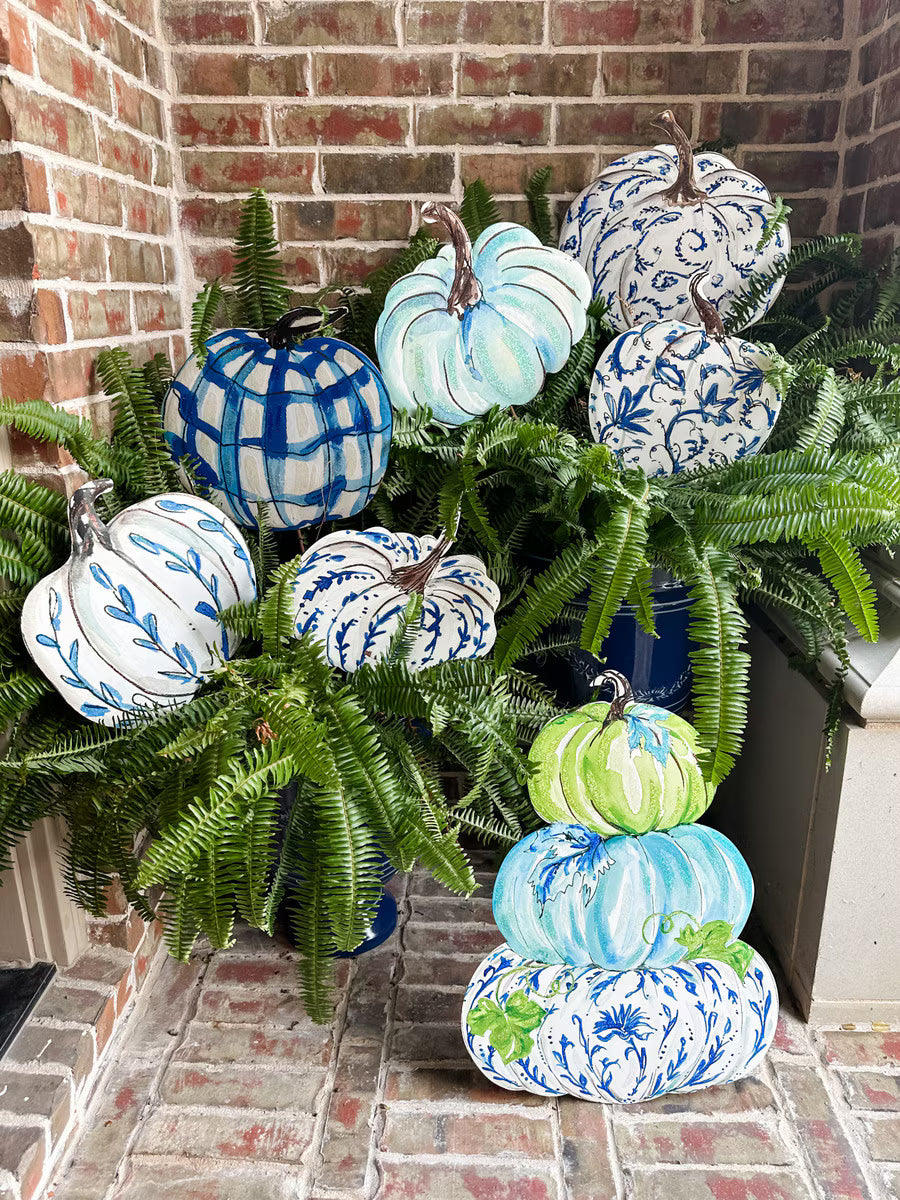 Blue & White Pumpkins