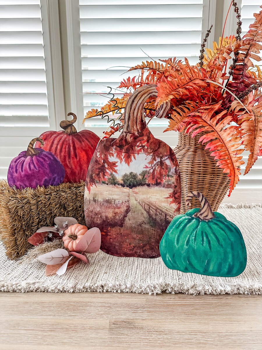 Scenery Pumpkin Country Road