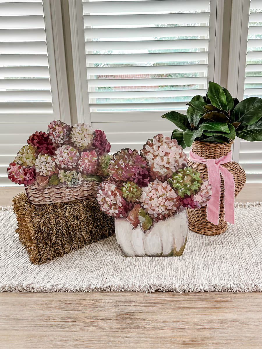 Fall Hydrangea Pumpkin Basket