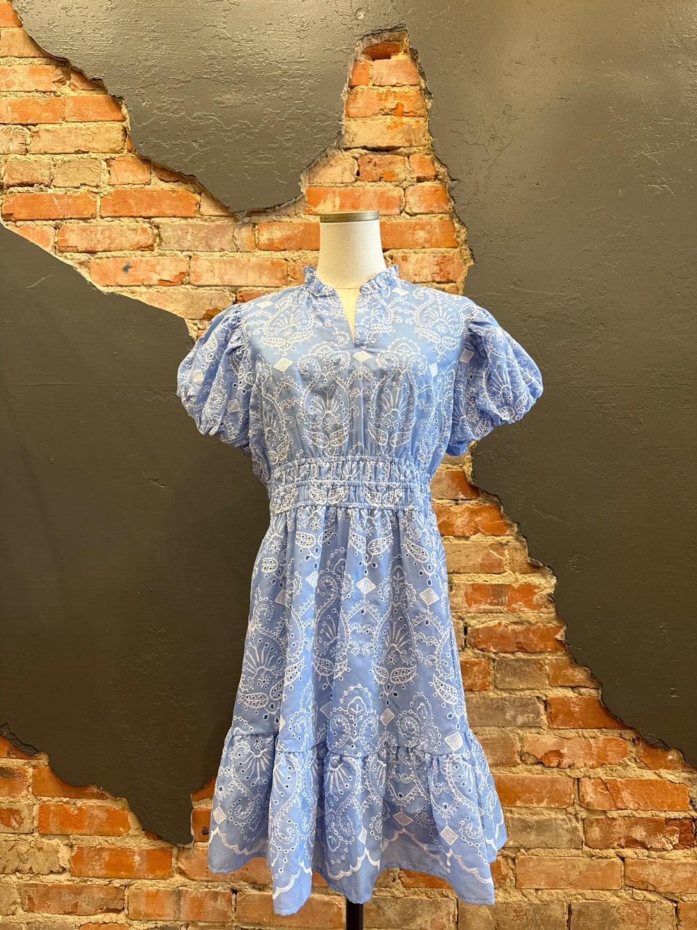 Rinsed Washed Eyelet Dress