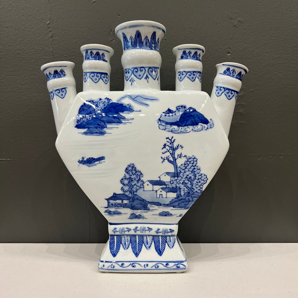 Chinoiserie 5 Finger Vase