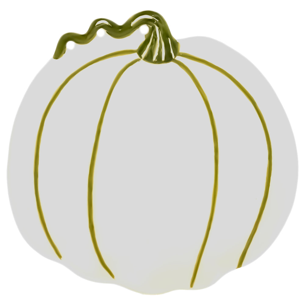 White & Green Pumpkin Plate