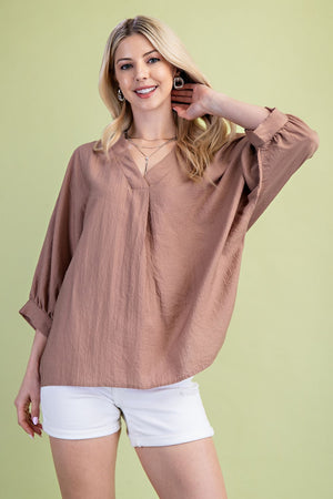 V-Neck Loose Fit Blouse