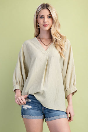 V-Neck Loose Fit Blouse