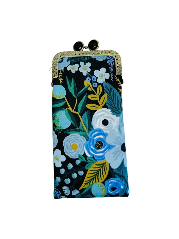 Kiki & Syds Eyeglass Case - Garden Party Blue