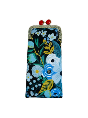 Kiki & Syds Eyeglass Case - Garden Party Blue