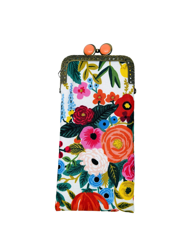 Kiki & Syds Eyeglass Case - Garden Party in Cream