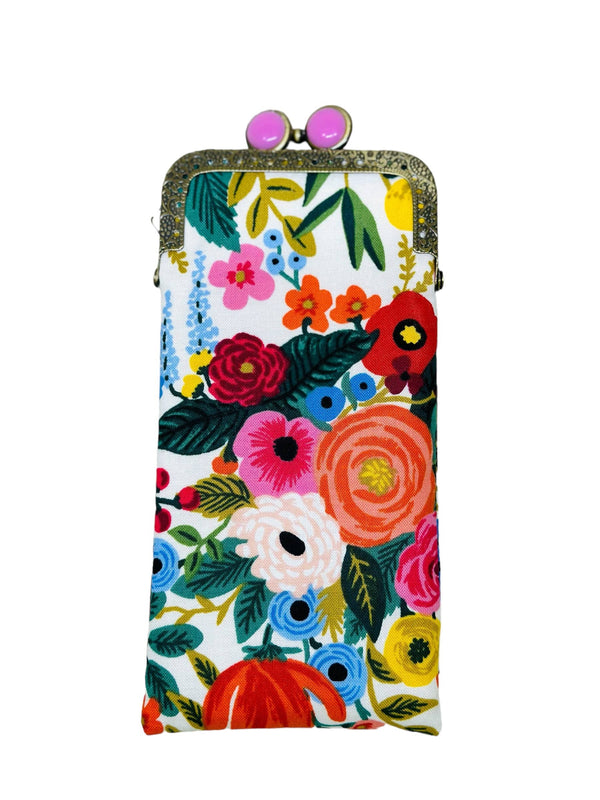 Kiki & Syds Eyeglass Case - Garden Party in Cream