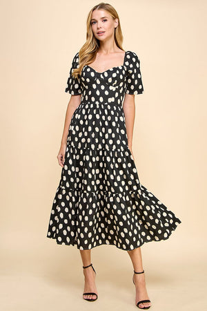 Polka Dot Midi Dress