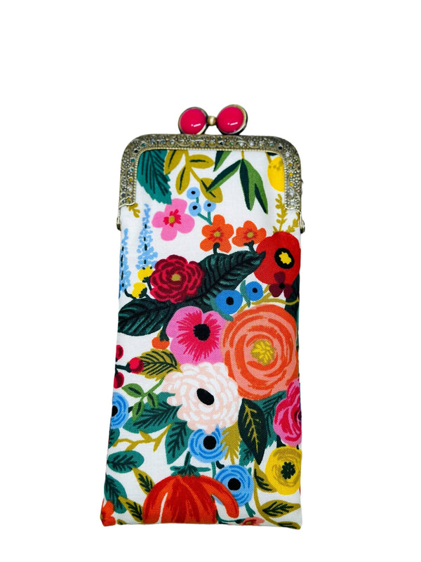 Kiki & Syds Eyeglass Case - Garden Party in Cream