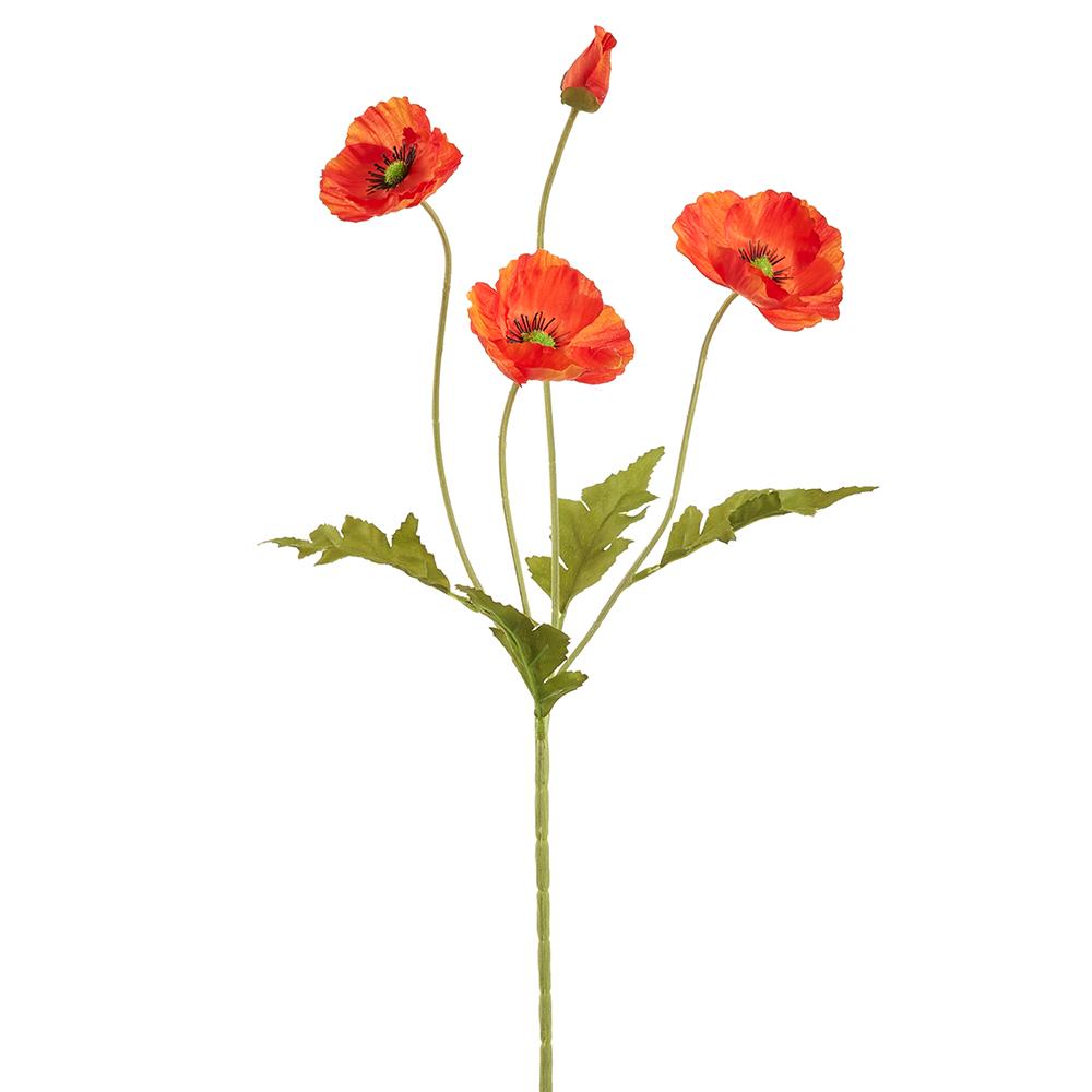23" Poppy Spray Orange