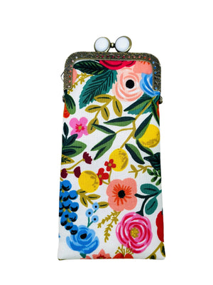 Kiki & Syds Eyeglass Case - Garden Party in Cream