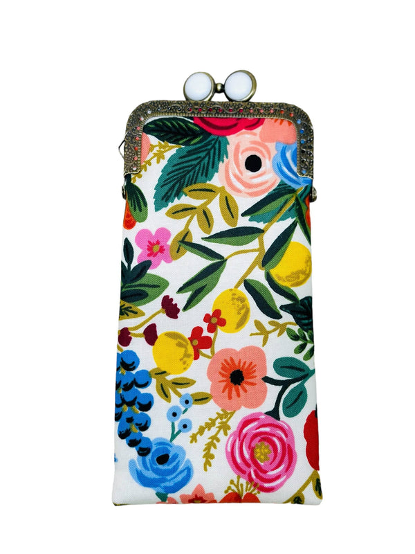 Kiki & Syds Eyeglass Case - Garden Party in Cream