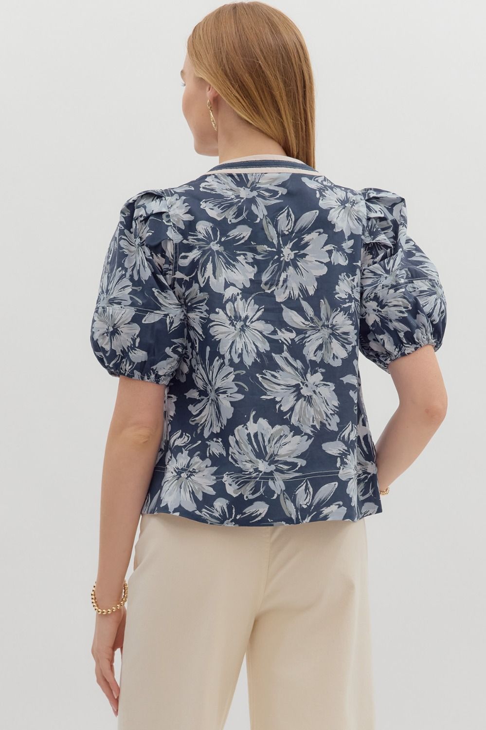 Floral Puff Sleeve Top
