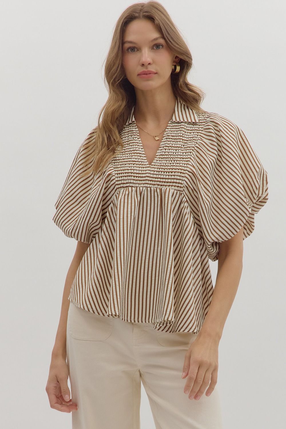 Striped Dolman Sleeve Top