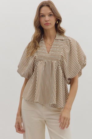 Striped Dolman Sleeve Top