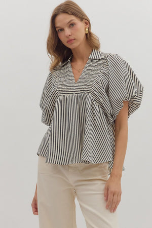 Striped Dolman Sleeve Top