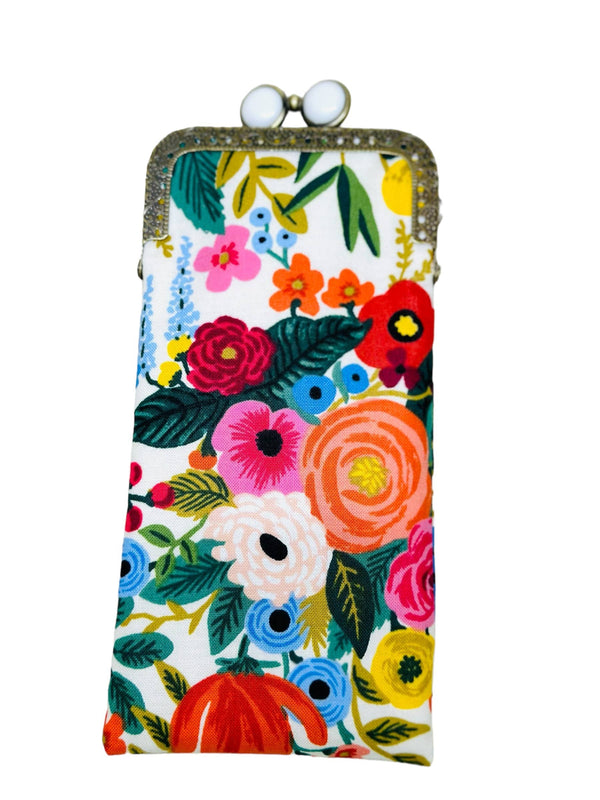 Kiki & Syds Eyeglass Case - Garden Party in Cream