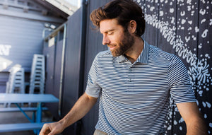 Cutter & Buck Virtue Eco Pique Stripe Recycled Mens Polo