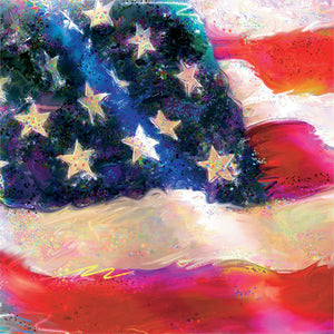 Patriotic Flag Cocktail Napkin