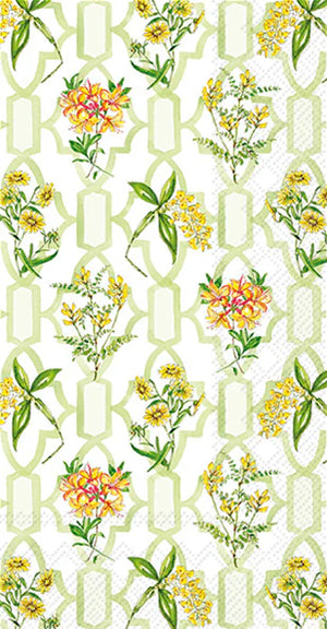 Green Trellis Guest Towel