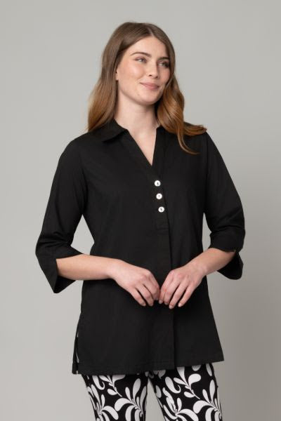 Akoya Shell Button Back Shirt