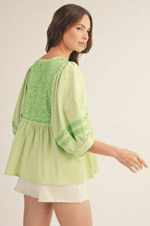 Gingham Check Top