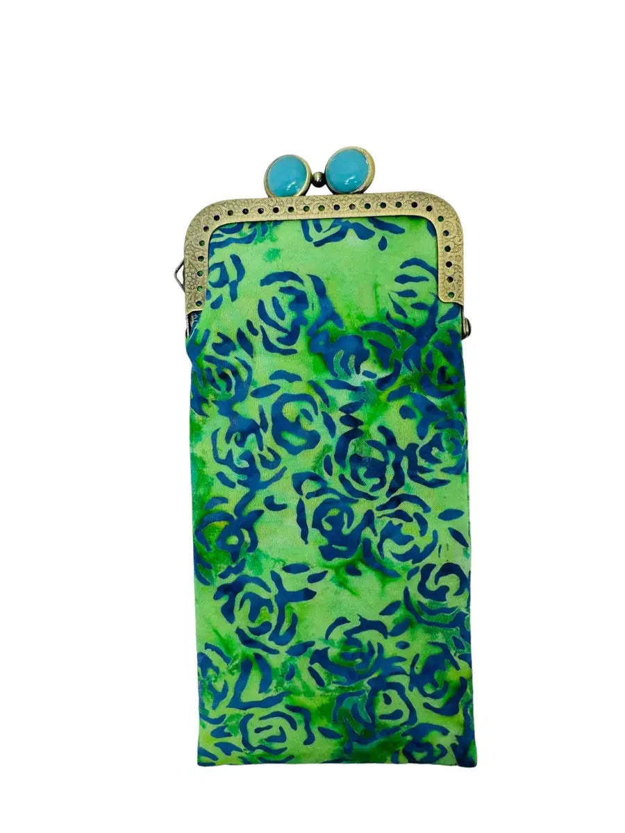 Kiki & Syds Eyeglass Case - Blue Rose